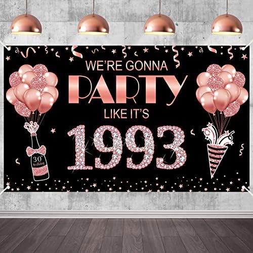 Голем 40-Ти Роденден Банер Позадина Украси За Жени, Розово Злато Ќе Се Забавуваме Како Да Е 1983 Потпишете Забави За Забави, Среќен Четириесет Роденденски Постер Декор