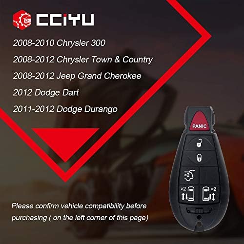 cciyu Далечински Клуч Фоб 2008-2010 Одговара За Крајслер Таун &засилувач; Земја 3.3 L 2011- Одговара За Крајслер Таун &засилувач;