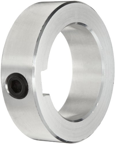 Claxe Metal C-100-A-KW Постави јака за завртки, со клуч, алуминиум, 1 големина на дупчење, 1-1/2 OD, со 5/16-24 x 1/4 поставена завртка