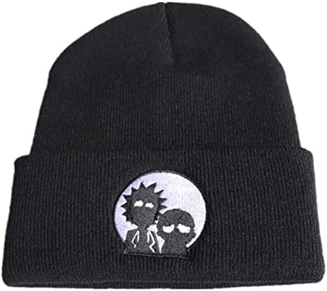 Магарер рик цртан филм Beanie плетена капа, мека топла зимска облека за глава