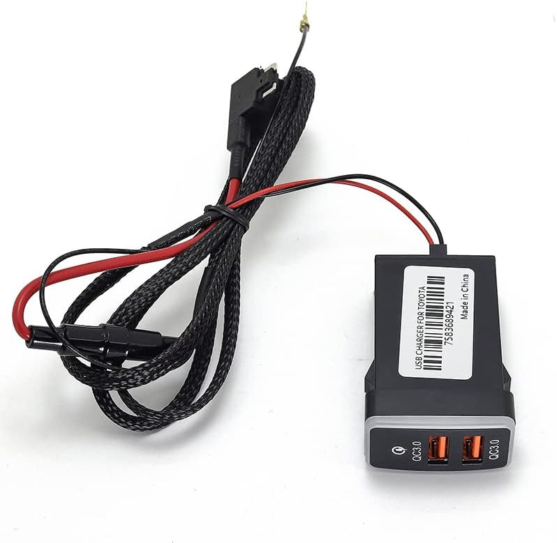 Осветлен Кабел Брз Полнач КК Двојна USB Порта За Toyota Fj Крстосувач Rav4 Додатоци за автомобили