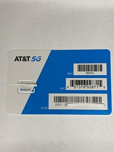AT&T 4G 5G Nano SIM картичка 6531C за сите iPhone & Galaxy или понови AT & T уреди - спакувани со Simbros Simkey за лесна инсталација