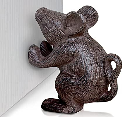 Леано железо врата на глувчето Стоп од удобност- Декоративна гроздобер рустикална врата Стоп - Запрете ја вашата спална соба, бања и надворешни врати со стил - русти