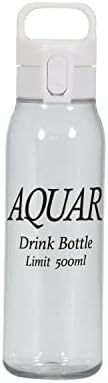 Бисер метал HB-6711 шише со вода, шише со вода, 16,9 fl Oz, 16,9 fl Oz, директно пиење, лесен со еден допир, пластика, направена во Јапонија, бела, аква
