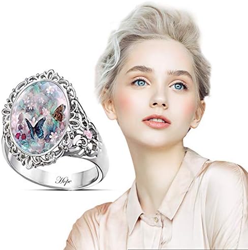 Прилагодливи прстени Златни прстени за мажи аниме модни бакарни дами шарен прстен и елегантен темперамент циркон прстени сребрен прстен сет 7