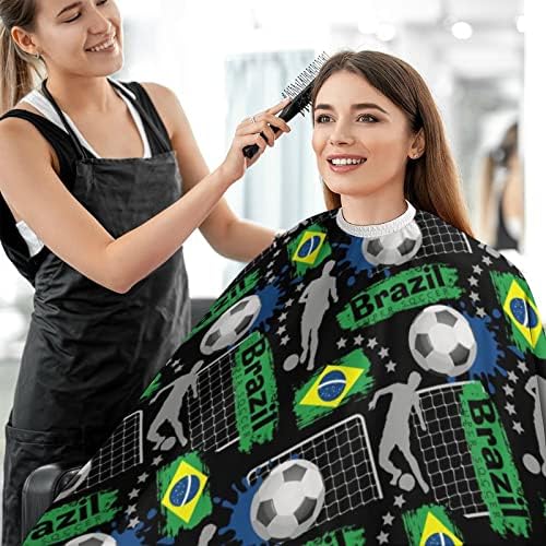 Бразил Фудбалски Модел Возрасни Бербер Кејп Лесен Стил Коса Сечење Кејп Фризерски Кејп Наметка Престилка