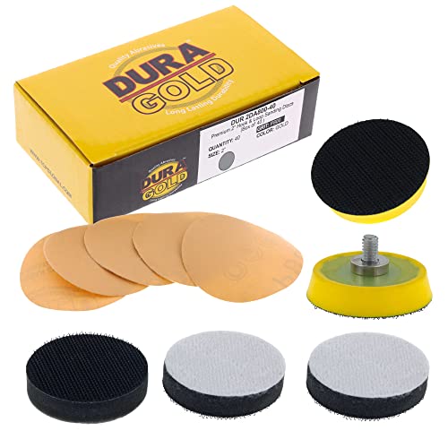 Дура -злато 2 дискови за пескарење - 800 решетки, кука и јамка DA Поддржувачки плочи и влошки за интерфејс со мека густина