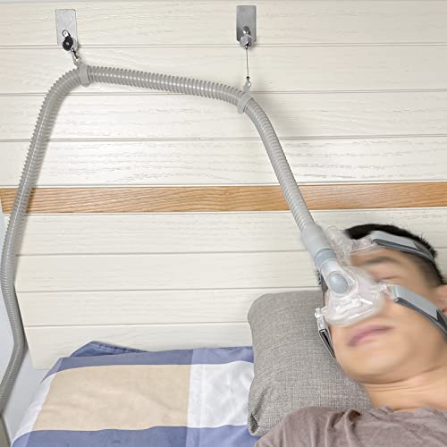 Држач на црево CPAP за креветот CPAP Tube Hanger со ролна за повлекување Зголемен опсег на движење на движење CPAP за ResMed Respironics