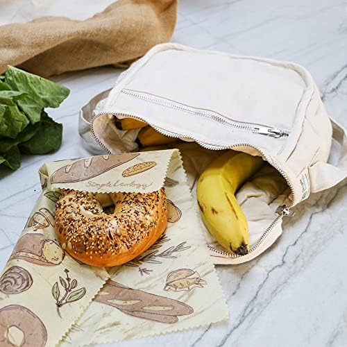 Едноставна Екологија Органска Памучна Изолирана Торба За Ручек-Природна