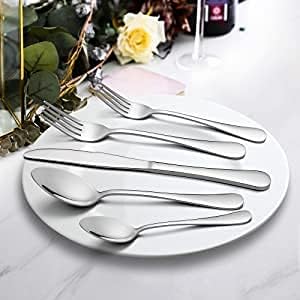 sliverware 20-парче сет на нерѓосувачки челик садови за секојдневна употреба Или специјални прилики Вклучува 4 салата вилушки, 4 вечера вилушки, 4 место ножеви, 4 супа лажи?
