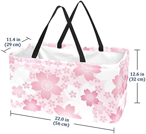 Кошар за еднократно шопинг корпа за цреша цвета преносен преклопен пикник намирници кеси за перење алишта за торба за торба за купување корпа