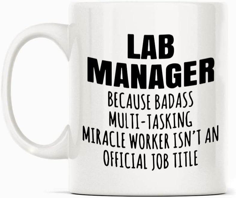 Лабораториски менаџер професија кригла подарок, бела смешна сарказам шолја за кафе