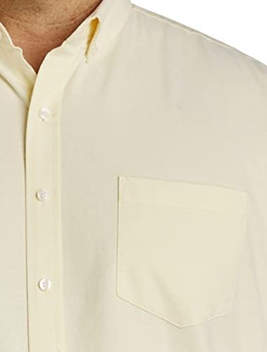 DXL Big & Thall Essentials Men's Oxford Sport Sport | Копче со кратки ракави надолу со кошула со џеб на градите
