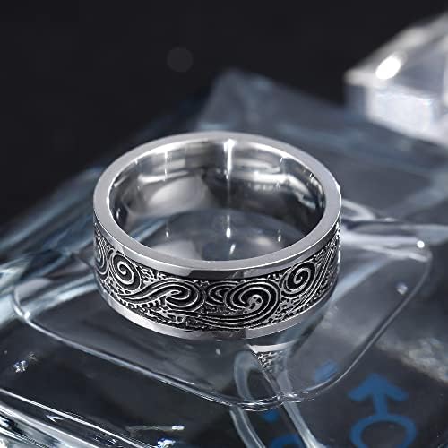 Zboro Vintage 316L прстен за мажи и жени никогаш не избледуваат моќност на Mantra Mantra-49832