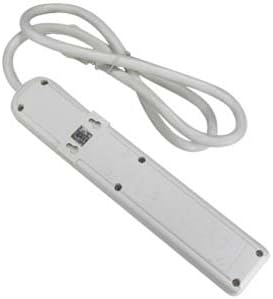 6ft 6-Outlet Surge Protector 14awg/3, 15A, 90J Suppresor, UL/Cul наведен, бел, 5 пакет