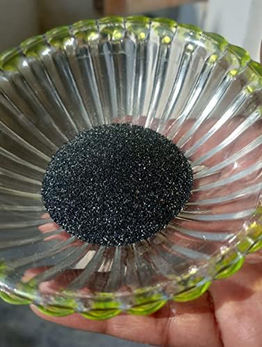 Природна црна турмалинска прашина во прав 300 КТ/ 60 грам, турмалин фино кршен, користен во правење накит од смола, правење сапун, правење