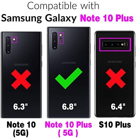 Asuwish Компатибилен Со Samsung Galaxy Забелешка 10 Плус Glaxay Note10+ 5g Паричник Случај Калено Стакло Заштитник На Екранот Флип Мобилен Телефон Покритие За Gaxaly Note10 + Белешки 10+ Дес?