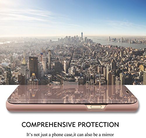 Компатибилен Со Samsung Galaxy A14 5G Флип Кожен Капак Јасен S-View Огледало Отпорен На Удари Капак Со Kickstand Анти-Гребење Заштитни Куќишта