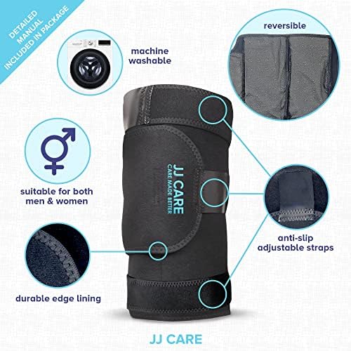 Jеј Care Care Connee Ice Pack Wrap за олеснување на болката | Повторно употреблива гел за компресија топли и ладни пакувања | Леден пакет за колено со повреди на велкро ленти, спри