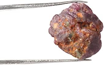Природна сурова груба 26,90 КТ starвезда Руби лабава гемстон заздравување кристал за повеќекратни намени