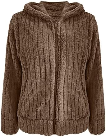 Sgasyенски палто Casumentенски палто Обичен лаптол руно Fuzzy Faux Shearling патент палто топли зимски преголеми јакни за надворешни работи