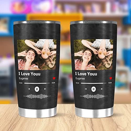 Аизелма Персонализирана кафе -мембрана, прилагодена двојка loveубов, floralубовна фотографија, цветна рамка за слики со текстуална