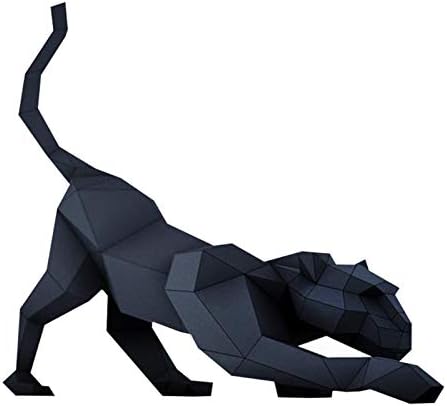 WLL-DP Black Panther форма за хартија занаетчиски рачно изработена оригами загатка DIY хартија играчка уметност геометриска домашна декорација
