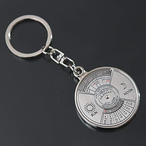 SDFGH 50 -годишен календарски клуч за клучеви мини метален прстен компас за клучеви за пешачење за кампување за кампување на отворено спортско