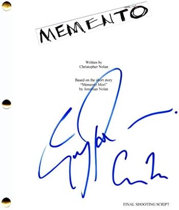 Christopher Nolan & Guy Pearce Cast го потпишаа целокупното скрипта за филмови за автограми - многу ретко