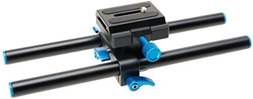 Neewer Universal Aluminum 15mm Rail Rod Seports System System Висока кревка DSLR камера за монтирање на основата 9,8 /25cm долга со 1/4 завртка