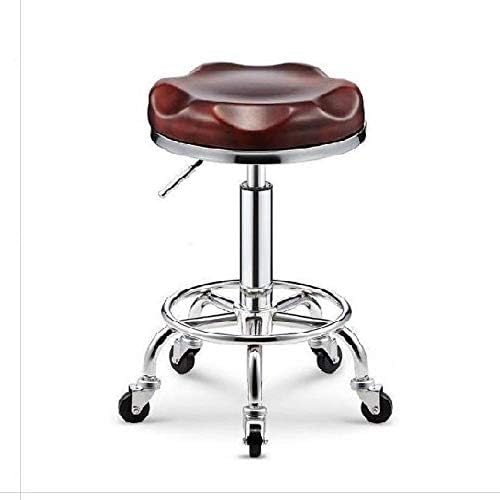 Столче за салони за килими со тркала ， столче од клиника со синтетичко кожно седиште за мачка ， прилагодлива висина 47-59 см ， Поддржана тежина 160 кг ， столче за убав