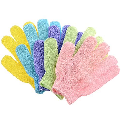 Koqwez33 задниот ексфолирачки пешкир на ракавици сунѓер топка чистач цврста боја туш бања нараквици ексфолирајќи ја кожата за миење спа -маса