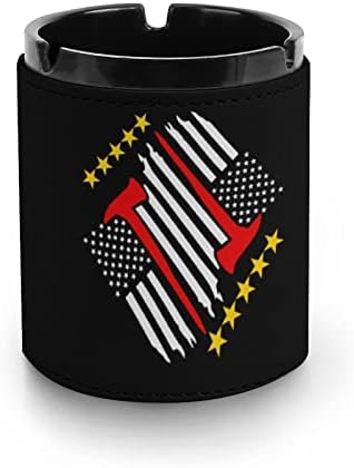 Американска знаме starвезда смешна пува од кожа од пепел цигари цигара држач за фиока за пепел за украси за домашни автомобили