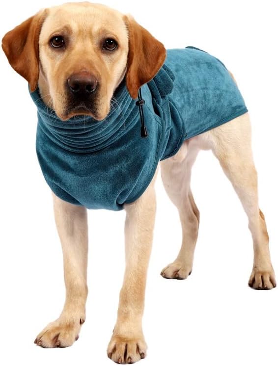 Лепсјгц Пет куче бањарка за кучиња мека пријатна кадифена зимска топла супер апсорбирачка палто за сушење