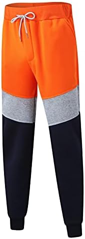 Sezcxlgg се пот за мажи бои машки панталони панталони за нозе, врзани со долги врзувачки спортови за дишење со џебови машки