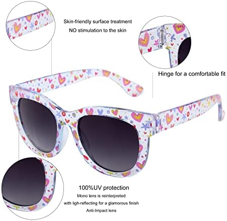 Кенбо Детски Очила За Сонце За Девојчиња Ув Заштита Мали Очила За Сонце Со Ракувани Еднорог Очила Случај
