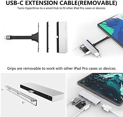 HYPERDRIVE USB C Hub Адаптер 6-во - 1 Dongle СО USBC Pd Полнење, 4K HDMI, USB 3.0, 3.5 mm Слушалки Приклучок, SD, Микро SD-Компатибилен