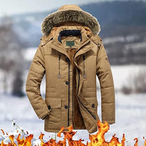 Зимски палта со цврста ракав со кадифен јака со јака со цврста ракави, долга машка и зимска машка машка зимска палта со аспиратор