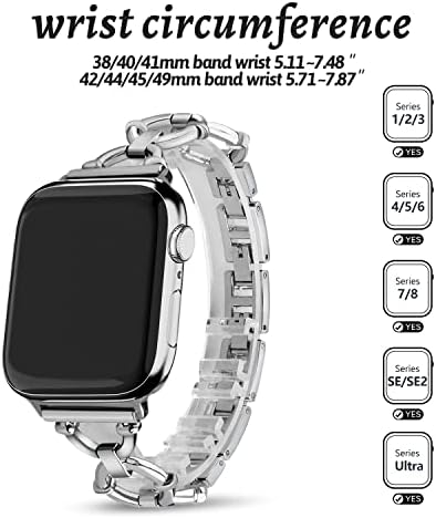 wutwuk Компатибилен со Apple Watch Band 38mm 40mm 41mm, Iwatch Bands Ремен За Apple Watch Se Серија 8 7 6 5 4 3 2 1, Жени Облечени Римски Броеви
