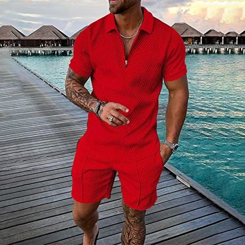 Bmisegm летни мажи маички маички Брзи суви 3Д кратки ракави костумски шорцеви плажа тропски хавајци спортски спортови мажи тенок