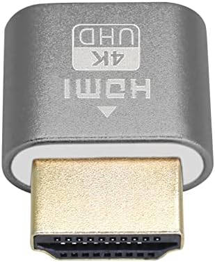Wansurs [3 пакет] 4K HDMI Dummy Plug - Емулатор за приказ на виртуелен монитор, адаптер за дисплеј без глава поддржува до 3840x2160@60Hz,