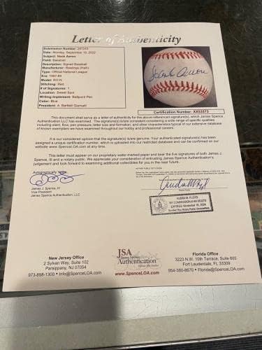 Хенк Арон Милвоки Атланта Храбри сингл потпишан бејзбол нане ЈСА - автограмирани бејзбол