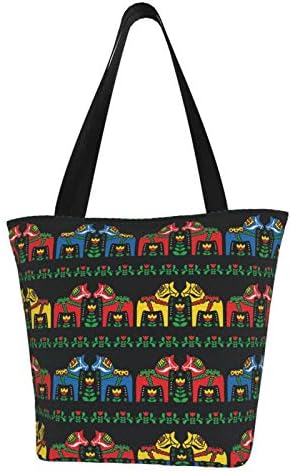 Antkondnm за еднократно торбичка за тотали жени големи обични торби за рамо за чанти за купување намирници патуваат на отворено