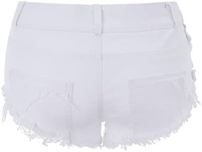 Фустани хеланки жени жени секси отсечени од половината со ниски дупки тексас фармерки шорцеви мини панталони со големина 20 панталони