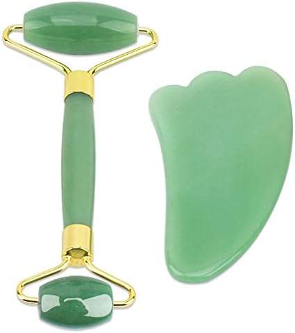 Nhoss Massage Jade Roller тенок лице од зелена целулитска брчка кристал 1 парчиња