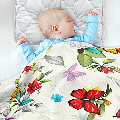 Цвеќиња рози бебешки ќебиња за момчиња супер меко топло дете ќебиња за девојки лесен креветче ќебе фрли ќебе за расадник за новороденче за новороденче