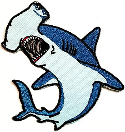 Kleenplus hammerhead ајкула закрпи налепница риба подводна животинска цртана филмска филмска везење железо на ткаенина апликација