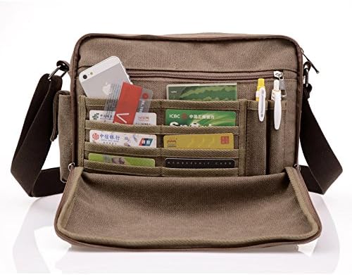 Машка мултифункционална платно за платно, чанта на отворено спорт над рамото на рамото, странична торба
