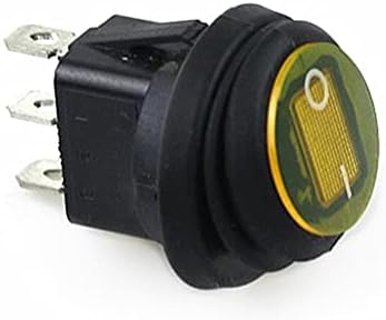 DJDLFA 1PCS KCD1 Тркалезен квадрат водоотпорен прекинувач за светло за вклучување на ламбата за прекинувач за прекинувач за напојување