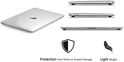 Случај за MacBook Pro 13 Inch, GVTech Crystal Clear Case -2022, Пластична заштитна тврда обвивка и тастатура на тастатура